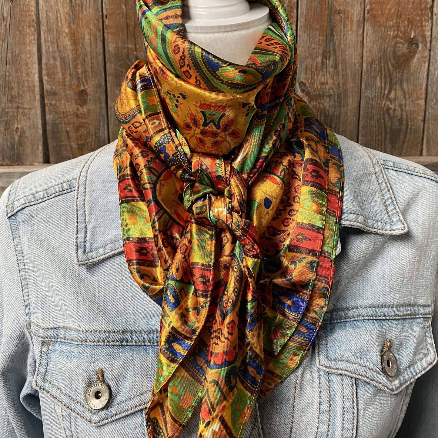 Multi-Colored Paisley Wild Rag / Scarf