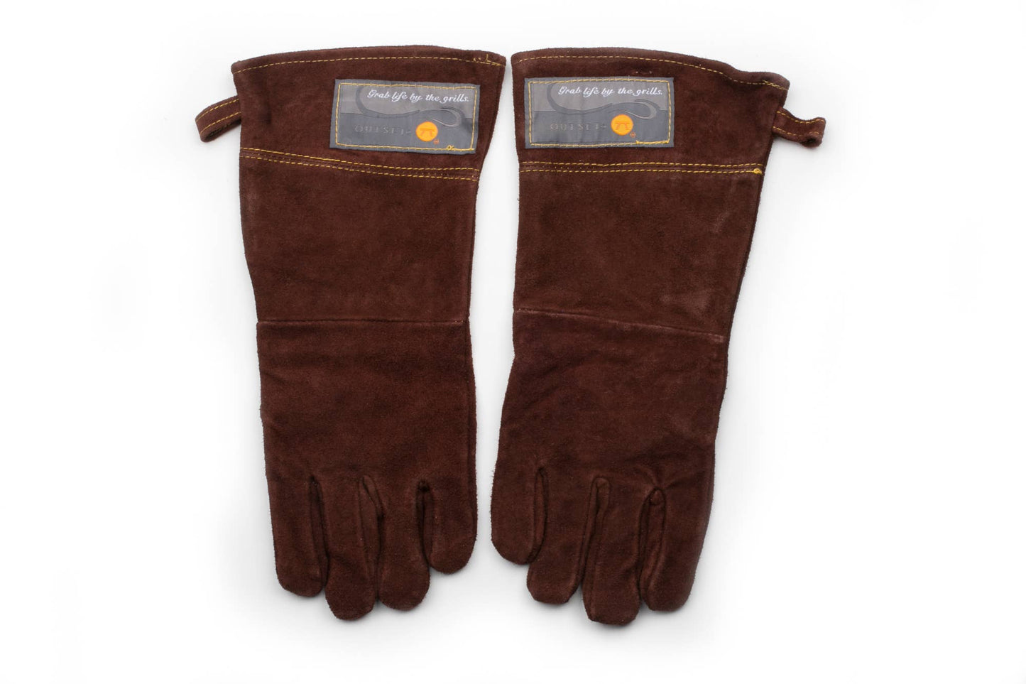 Brown Leather Grill Gloves, Set of 2