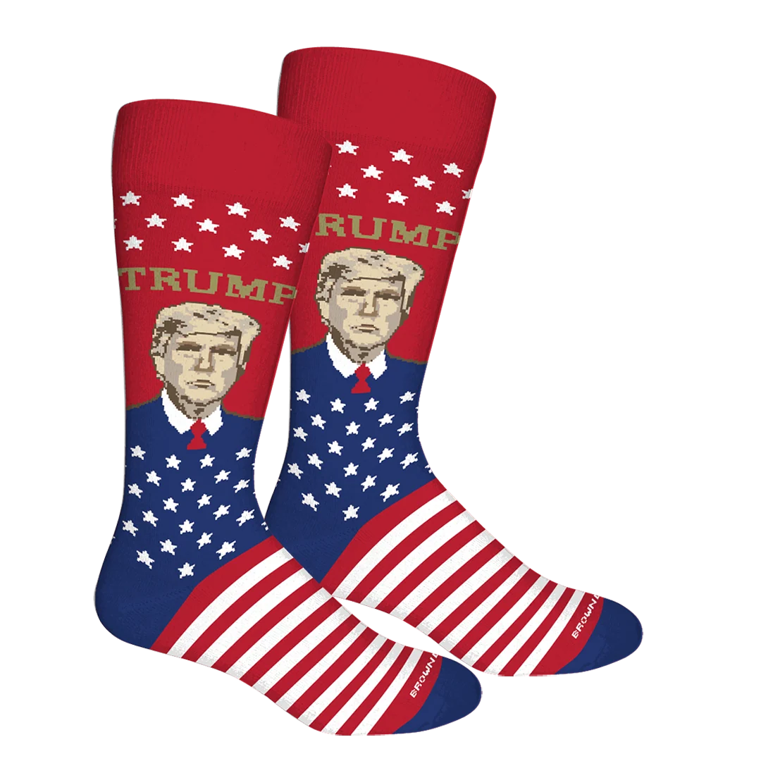 45/47 Portrait- Red Brown Dog Socks