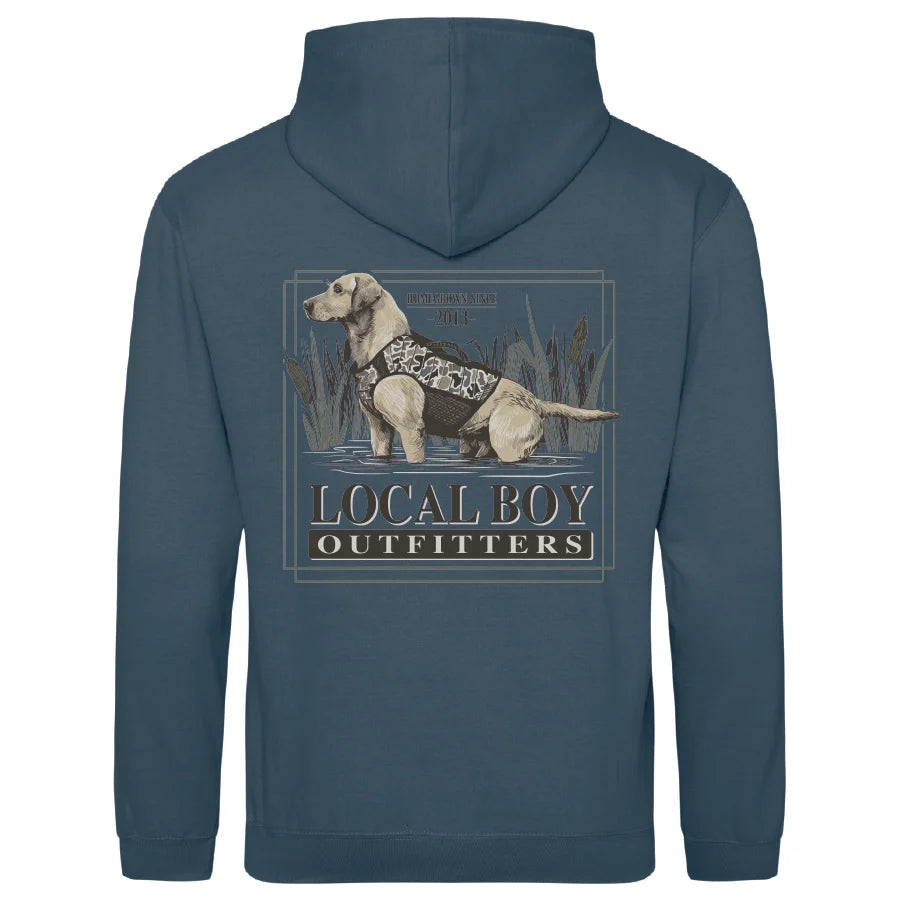 Local Boy Brushwood Hoodie- Marsh Hunt- Airforce Blue