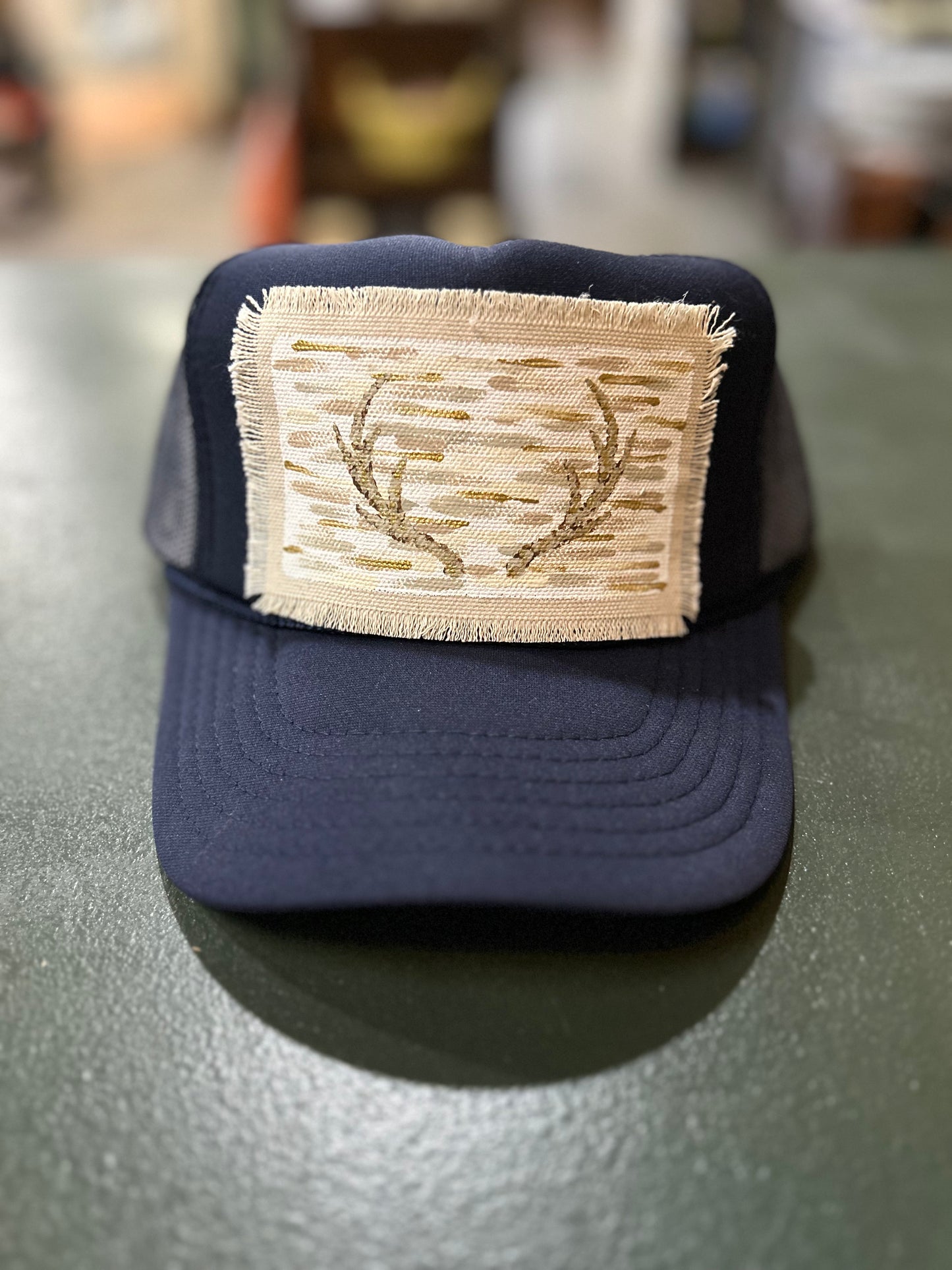 Harbor & Thread Antler Shed Truck Hat ~Navy or Tan