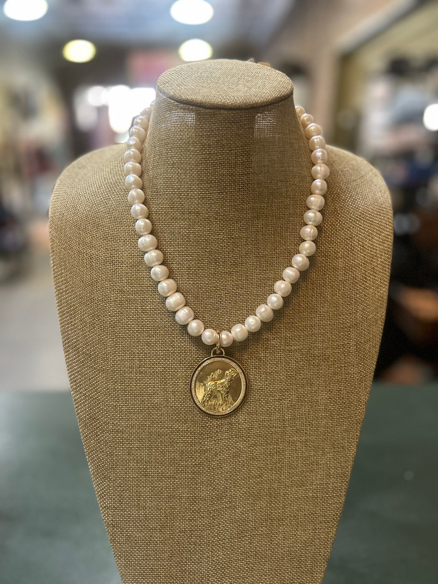 WRILL SOUTHERN OUTDOORS Signature Charm w/ Freshwater Pearl Necklace by MCS