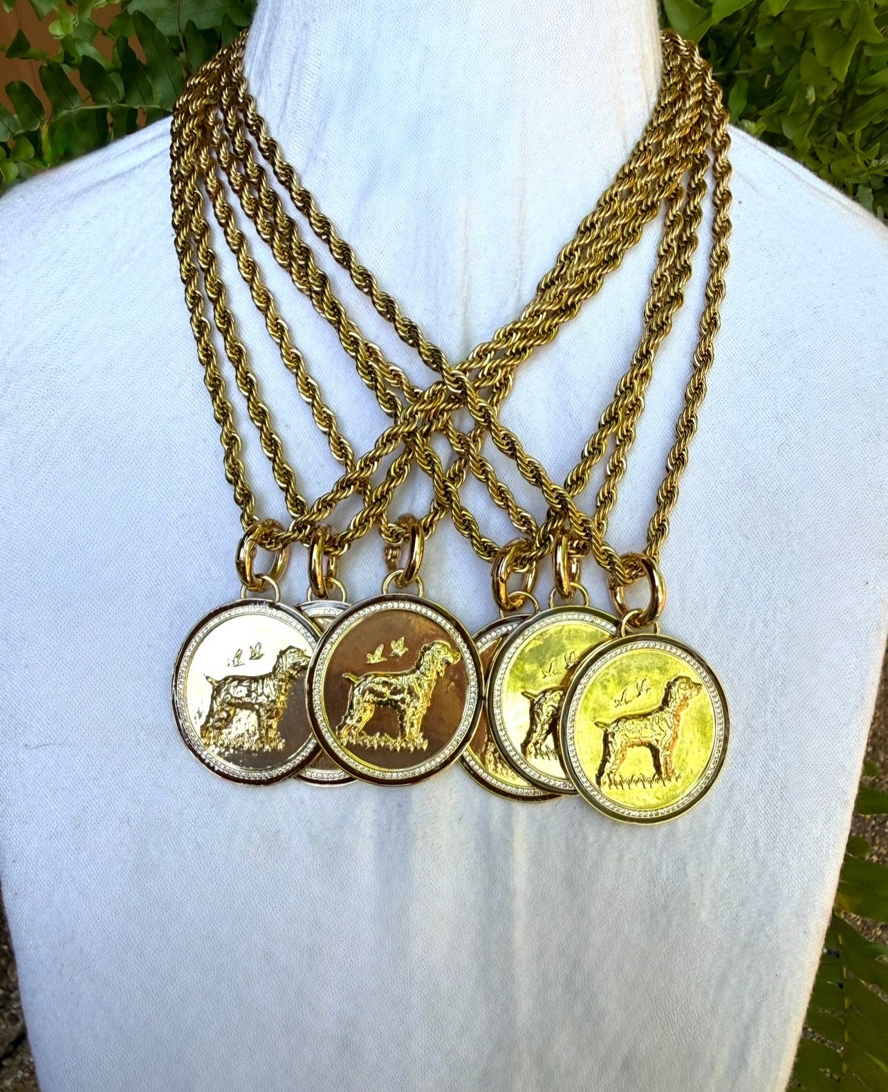 WRILL SOUTHERN OUTDOORS Signature Charm w/ gold plate stainless rope chain by MCS