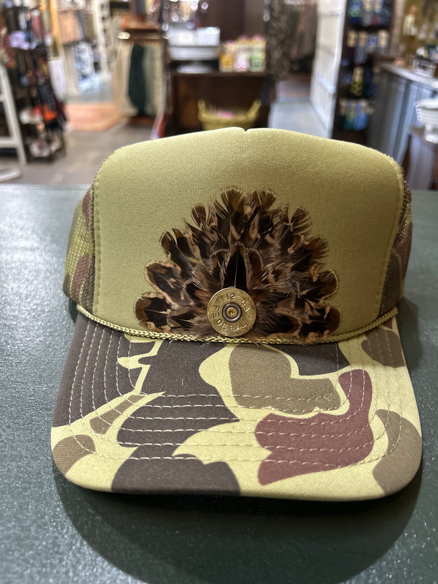 FTHR Sage Camo Feather + Shotgun Shell