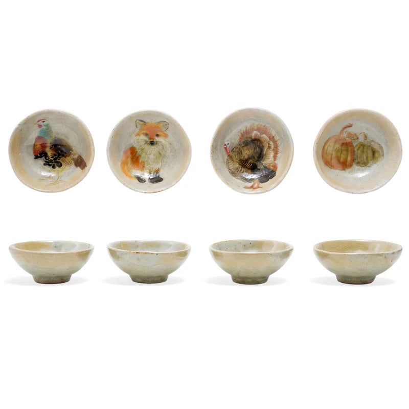 Hand Painted Stoneware Trinket Dish