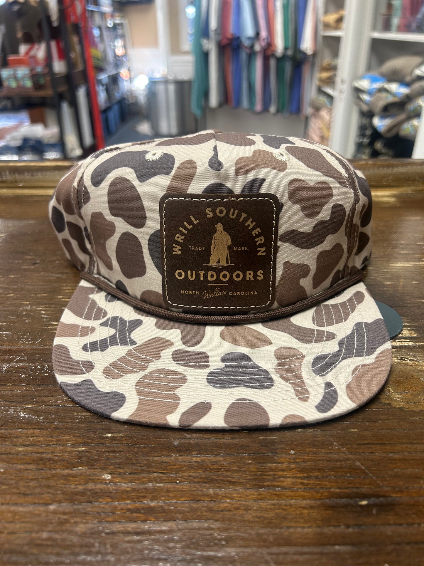 WSO Camo Hill Leather Patch Rope Hat