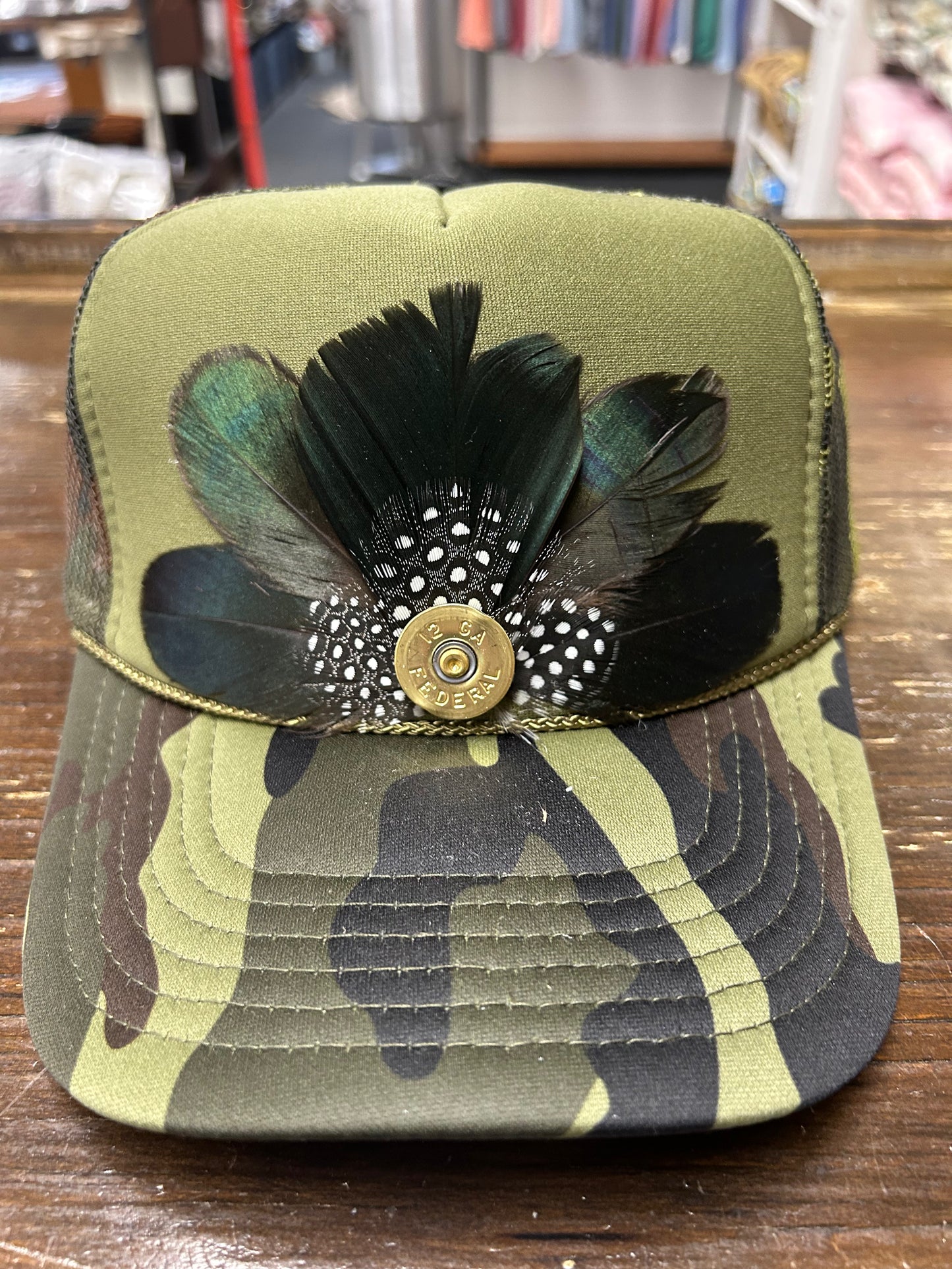 FTHR Camo Hat ~Feather + Shell
