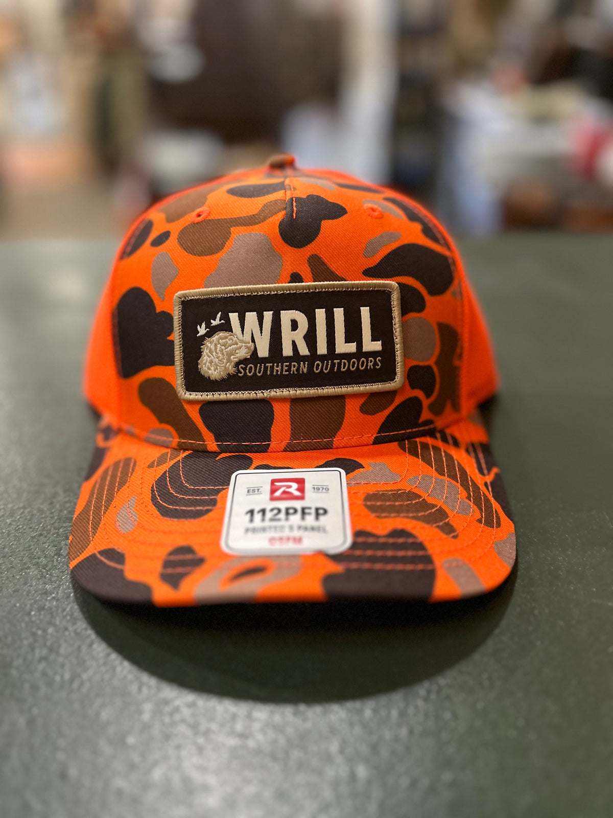 Wrill Sewn On Patch Hat- Blaze Camo