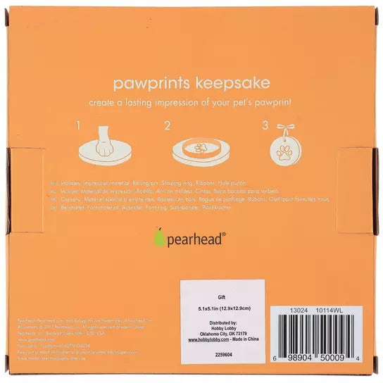 Pearhead paw print keepsake