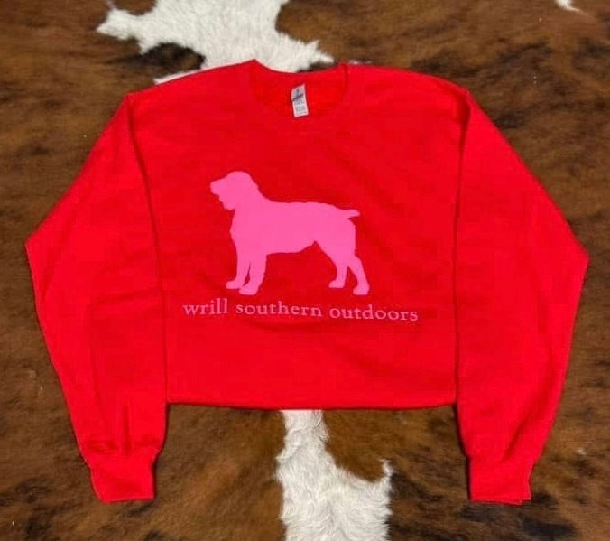 WSO Red & Pink Adult Crewneck