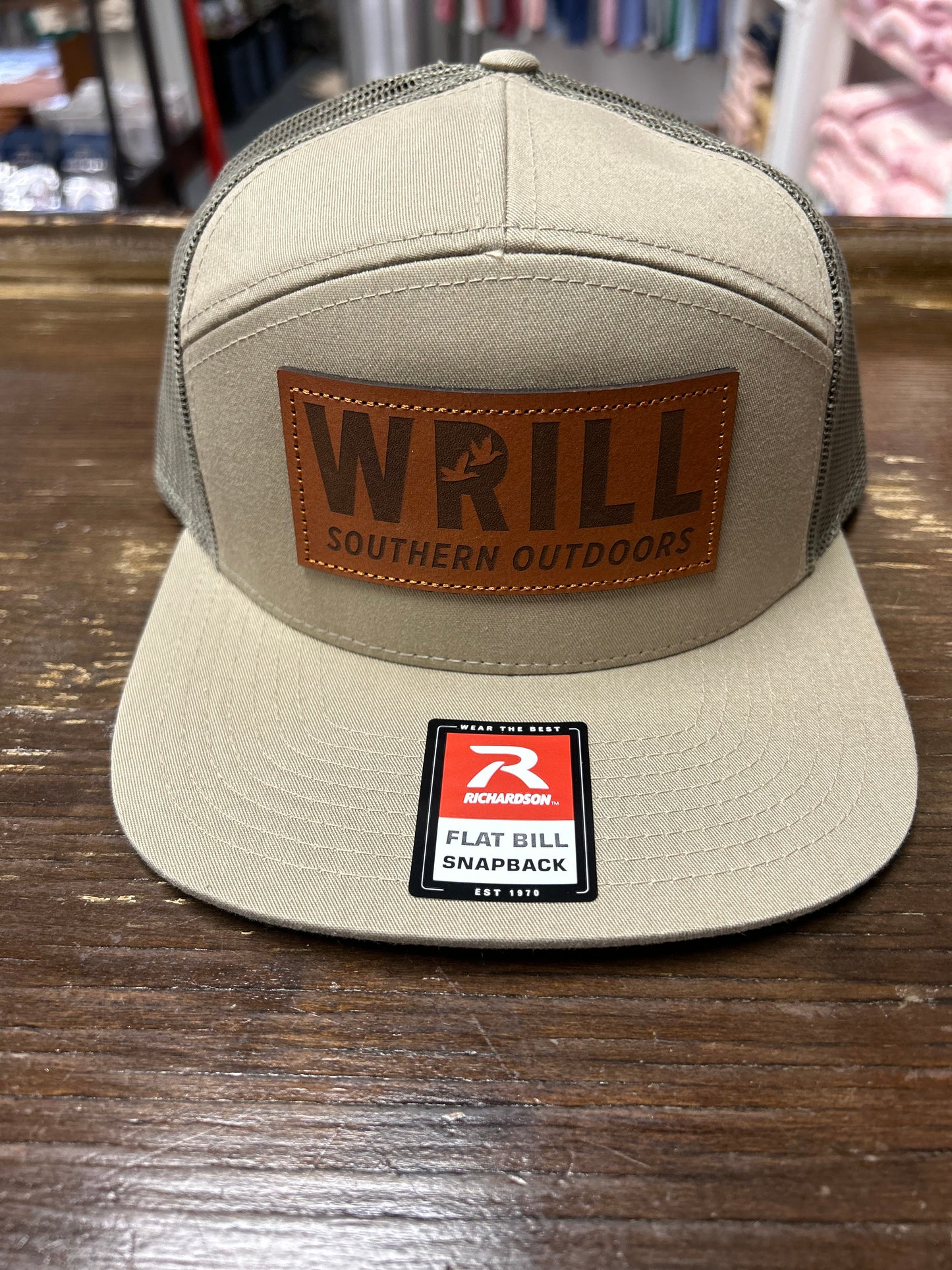 Wrill Sage Leather Patch Hat