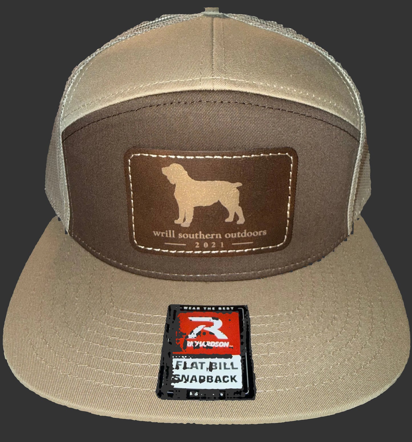 WSO 7 Panel Riggins Leather Patch Hat