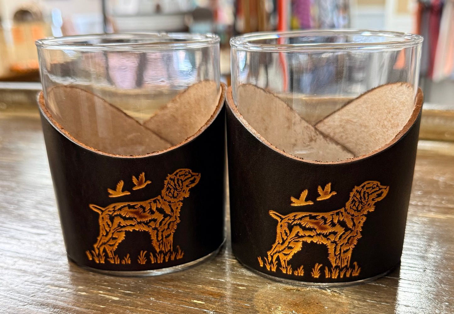 WSO Leather Rocks Glass(Single Glass)