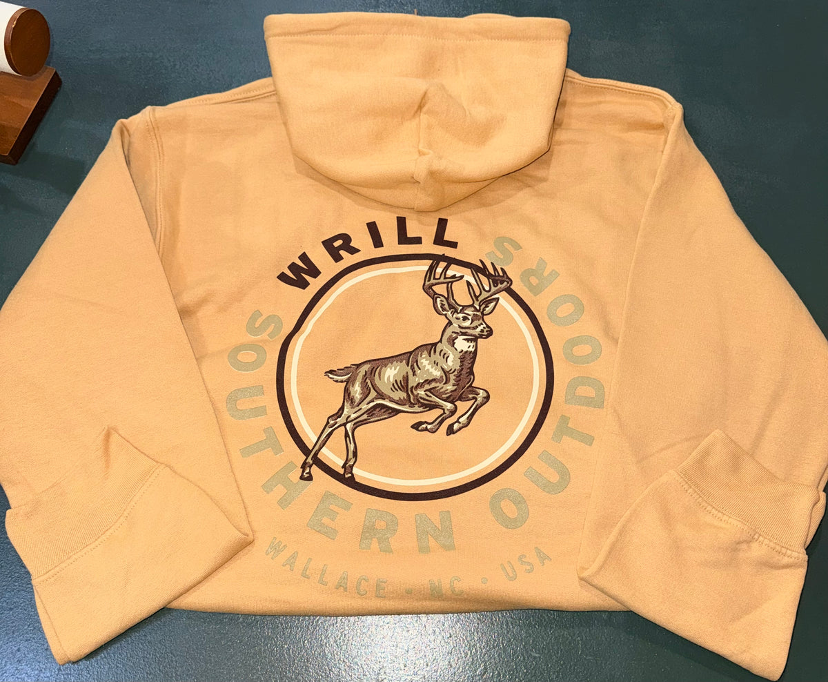 WRILL Deer Vintage Gold Adult Hoodie