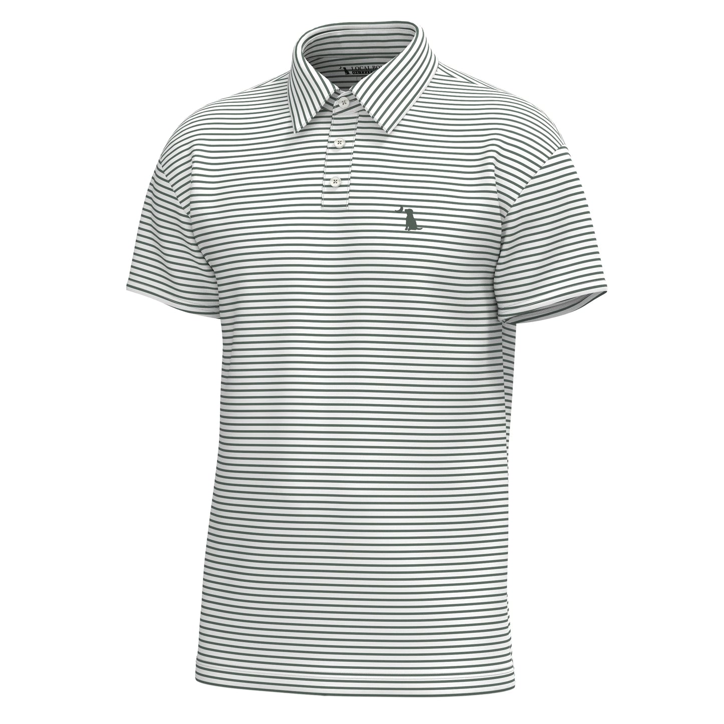 Local Boy Edisto Polo Duck Green