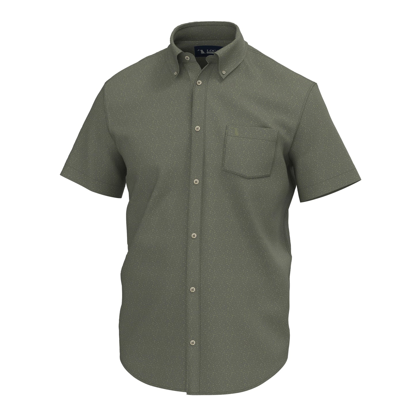 Local Boy Lowcountry Button Down - Olive Shoal