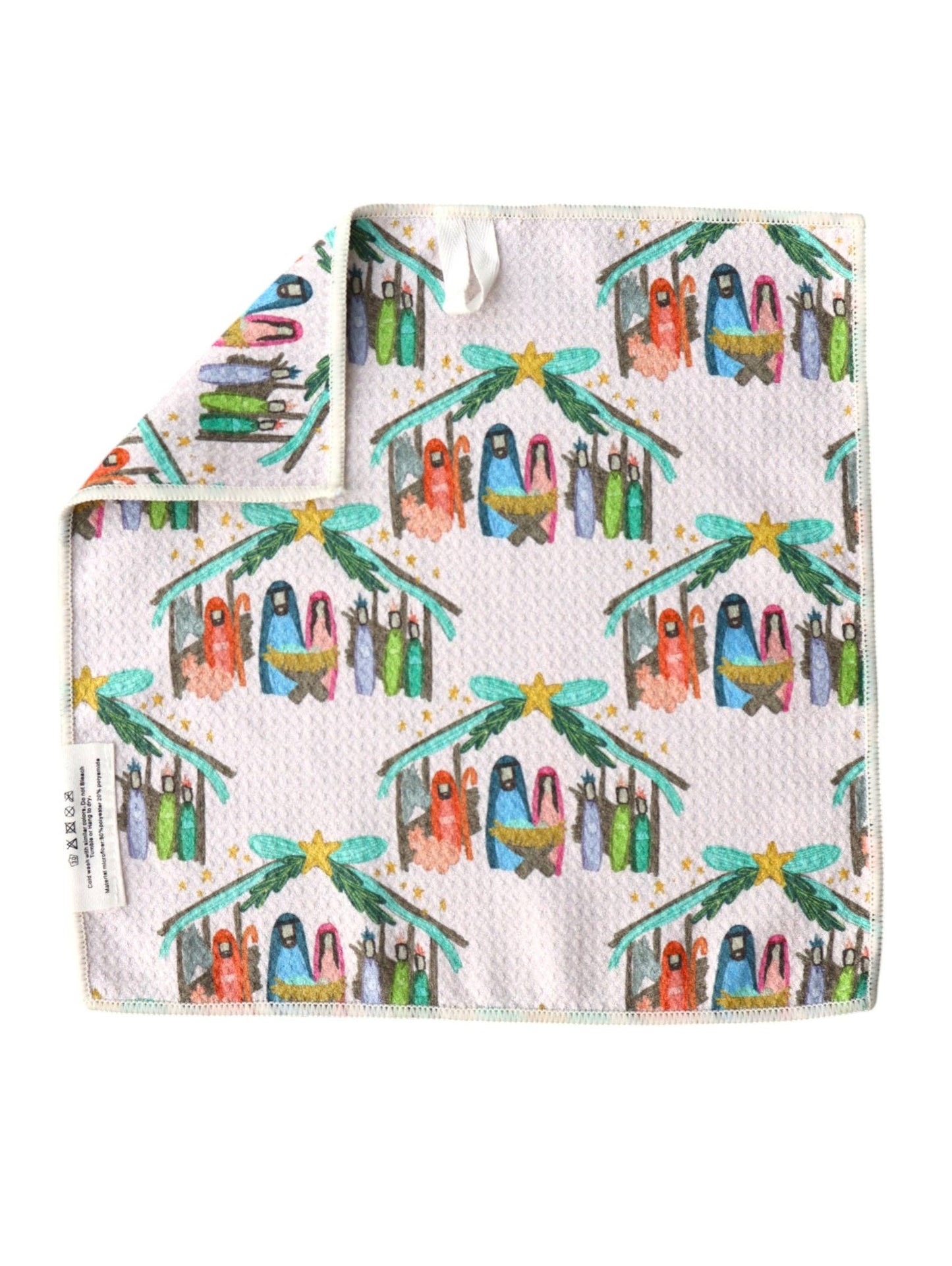 Away in a Manger: Double-Sided Washcloth