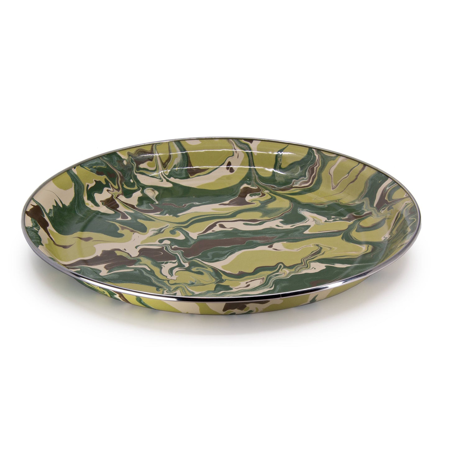 Golden Rabbit Enamelware Camouflage Medium Tray