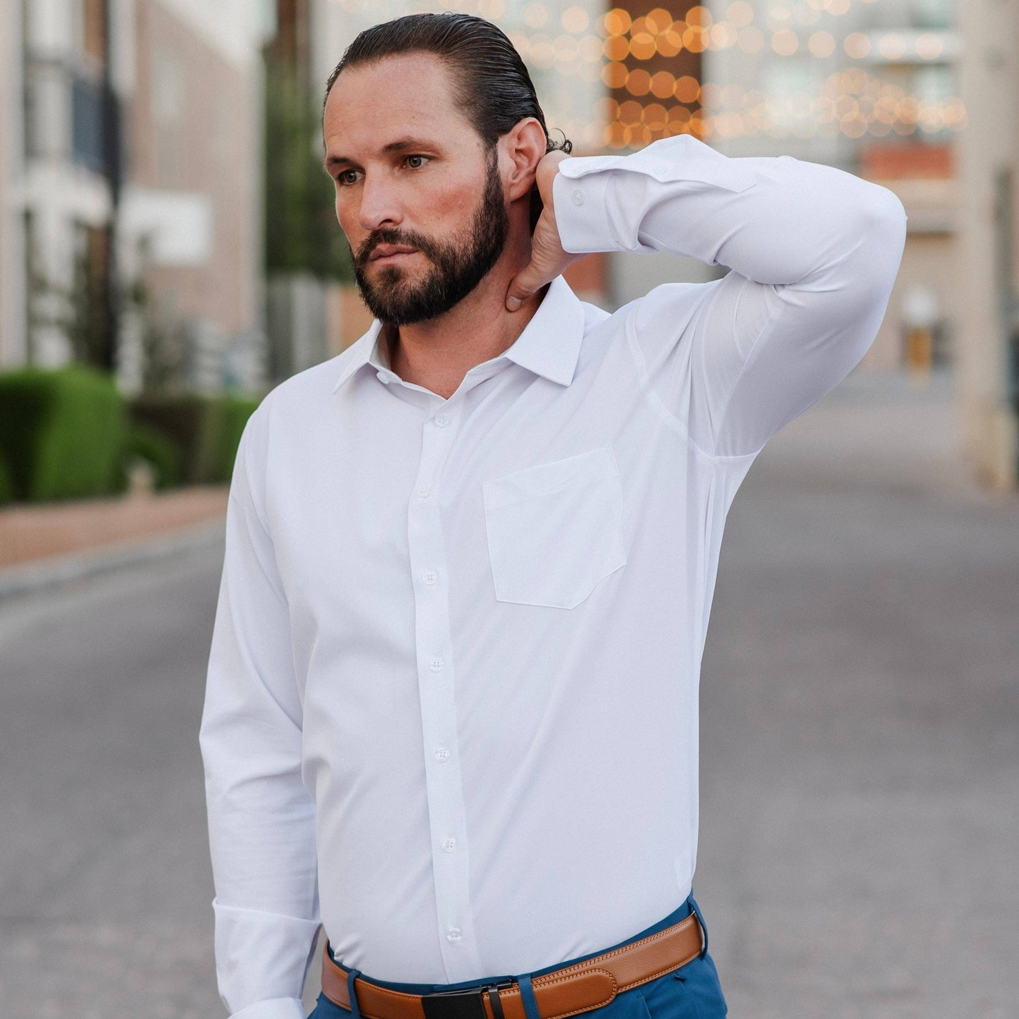 White Button Down Dress Shirt - Long Sleeve