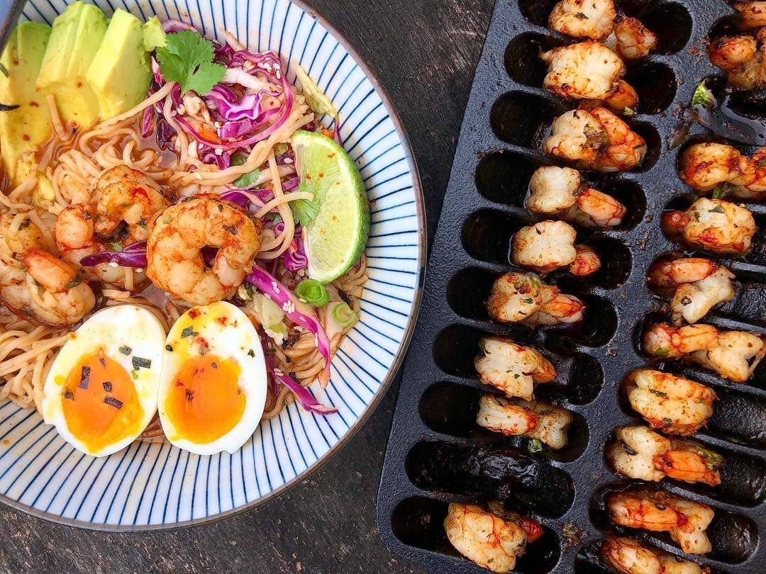 Cast Iron Shrimp Pan, 22 Cavities