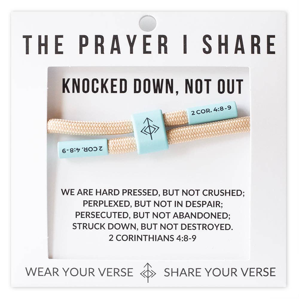 KNOCKED DOWN, NOT OUT Christian Cord Bracelet