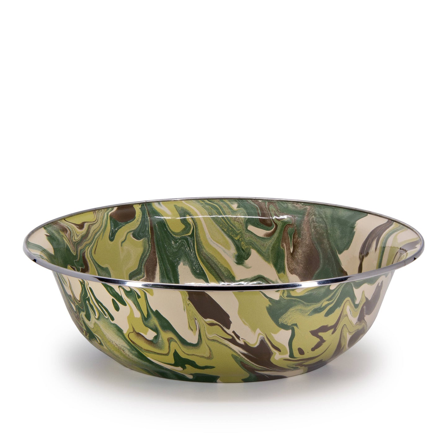 Golden Rabbit Enamelware Camouflage Serving Bowl