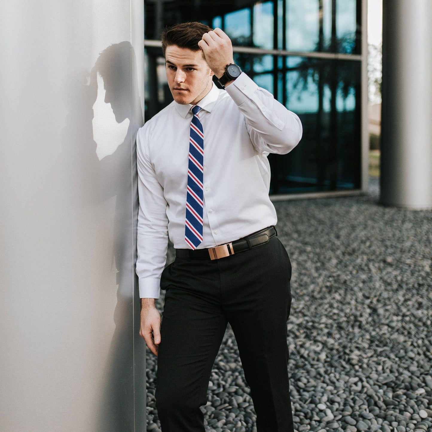 Patriot - Red/White/Blue Striped Neck Tie