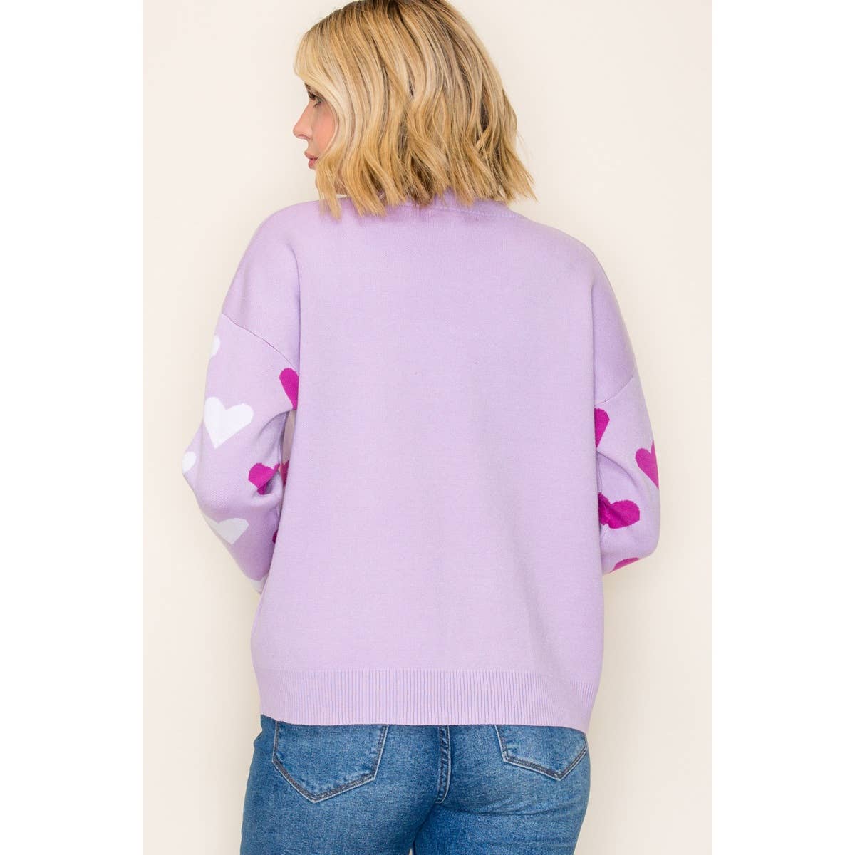 Lavendar  HEART SWEATER