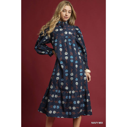 Floral Print Midi Dress