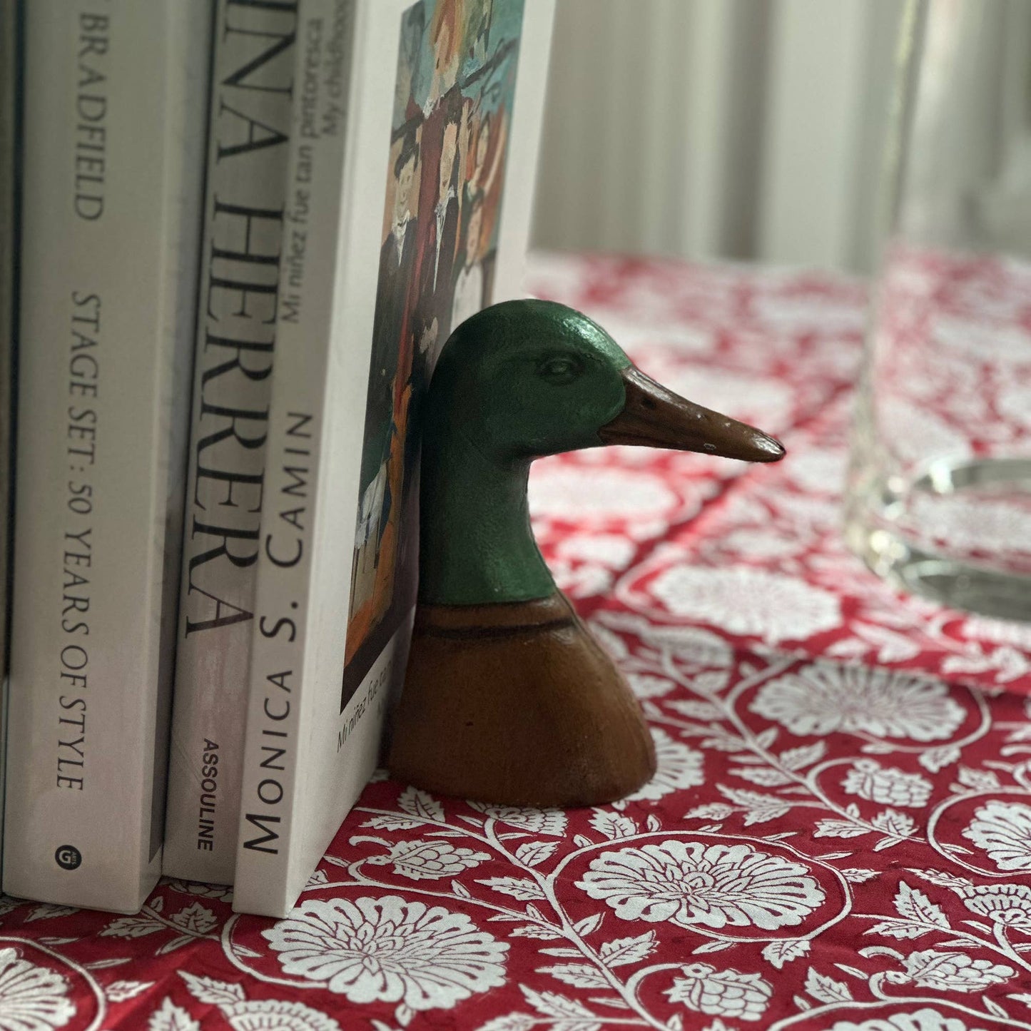 Fox Run Duck Decorative Bookend Set, Iron,