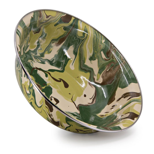 Golden Rabbit Enamelware Camouflage Serving Bowl