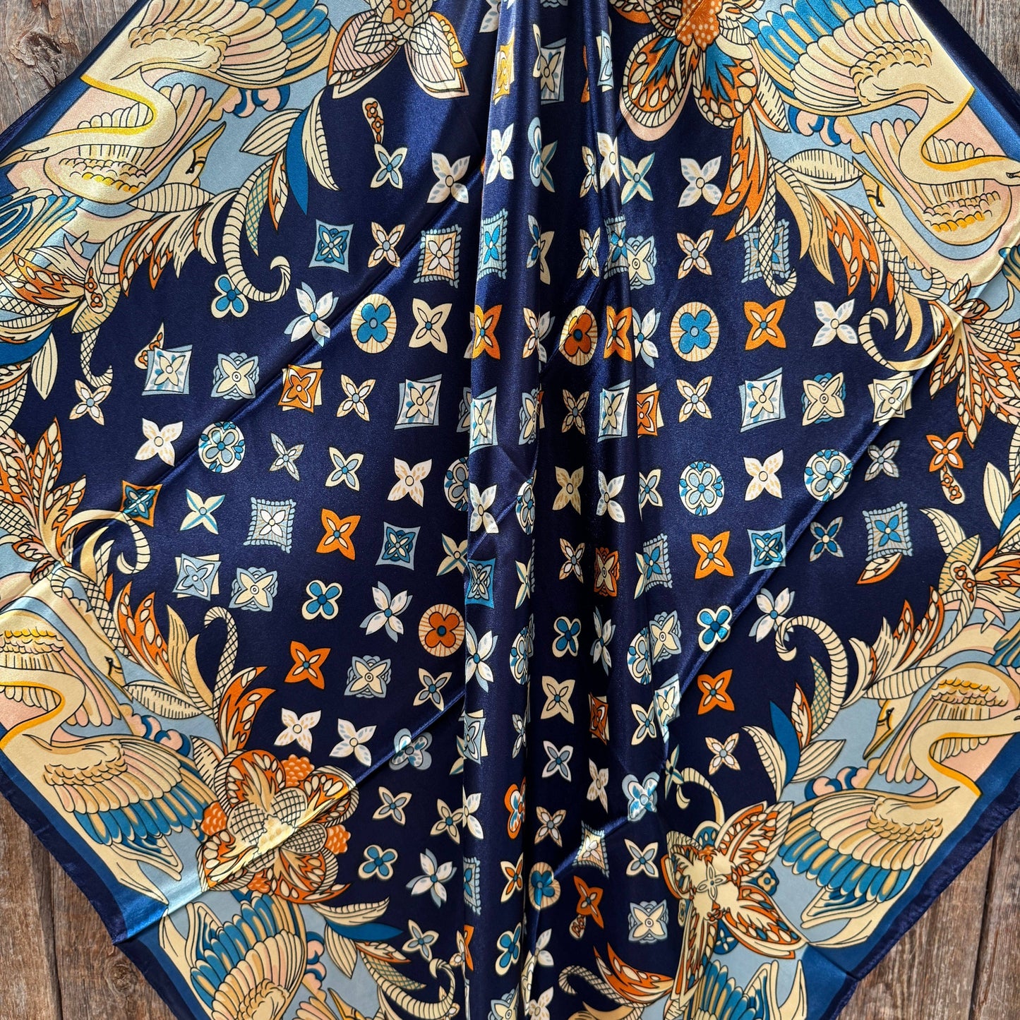 Blue Multi-Floral Wild Rag / Scarf