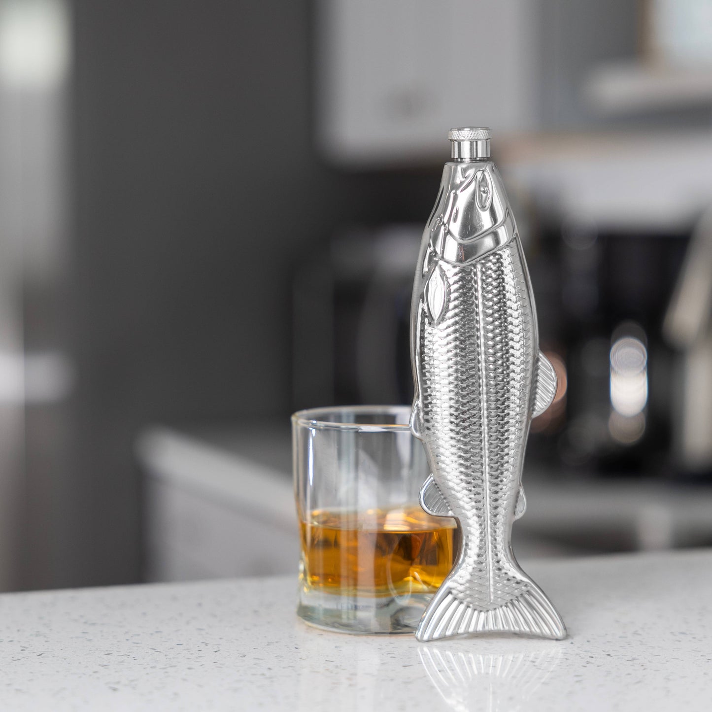 Stainless Steel Fish Travel Flask 4oz