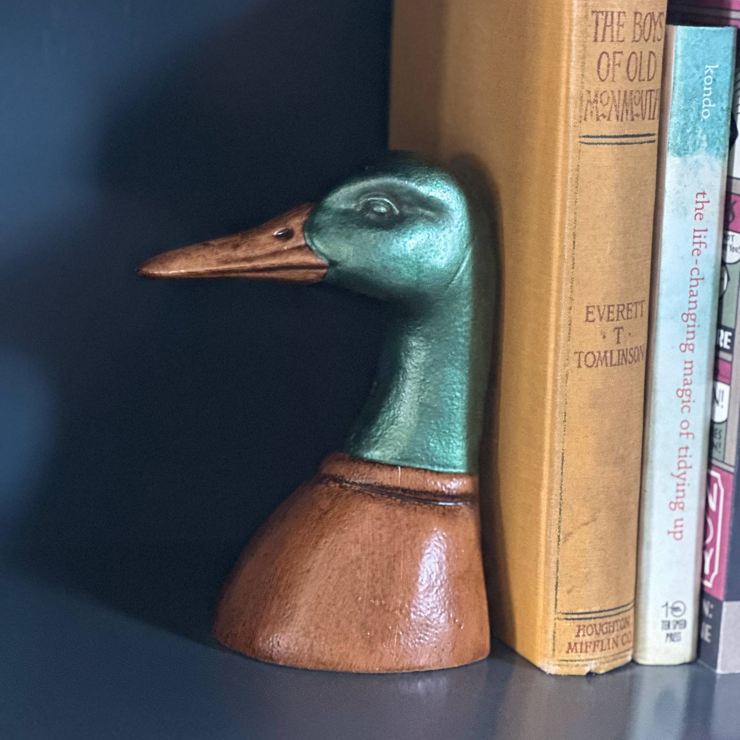 Fox Run Duck Decorative Bookend Set, Iron,