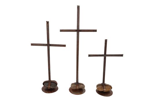 Rock Pedestal Cross Handmade-Beautiful 3 Sizes