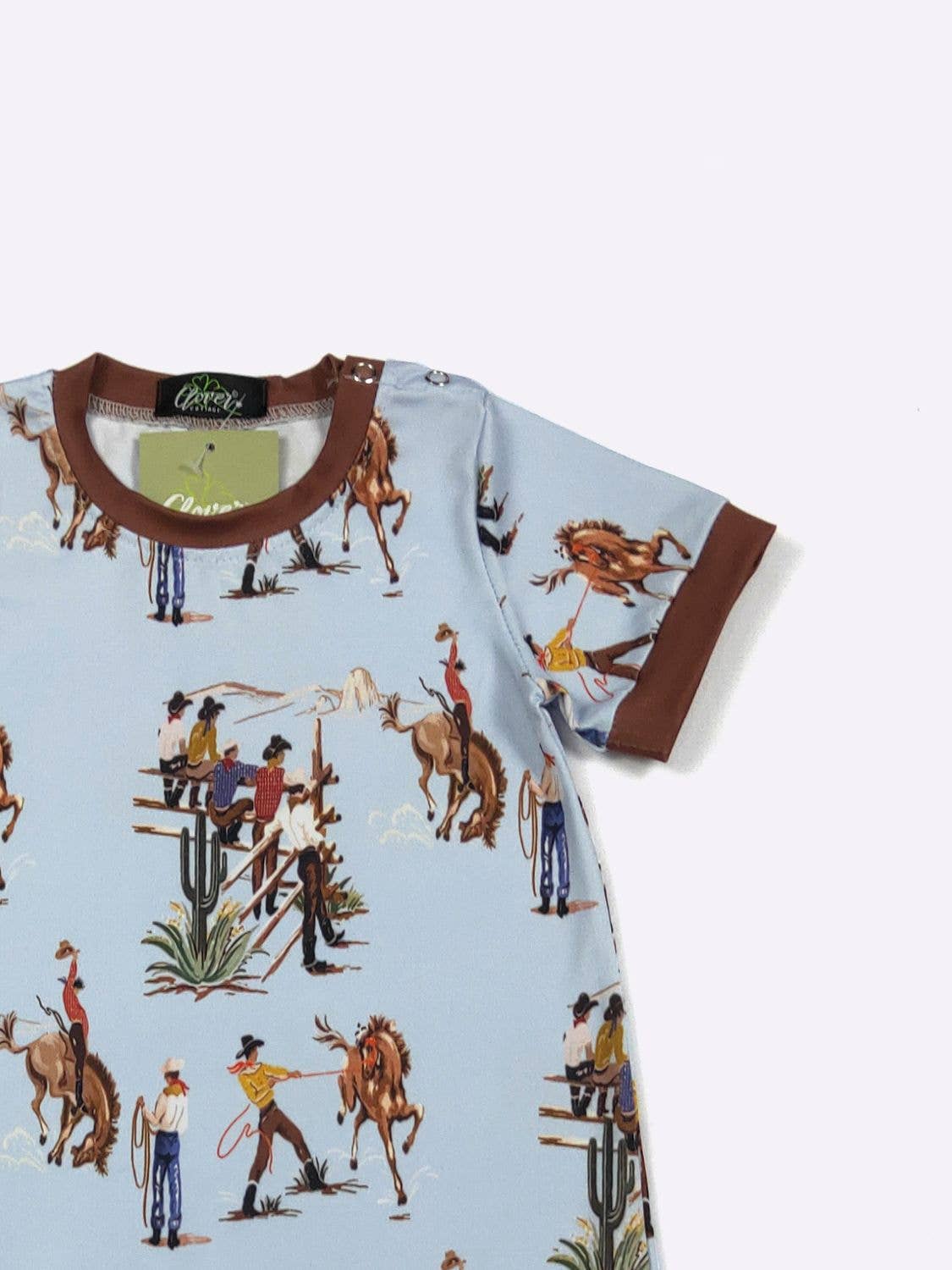 Blue Dude Ranch Boy Romper