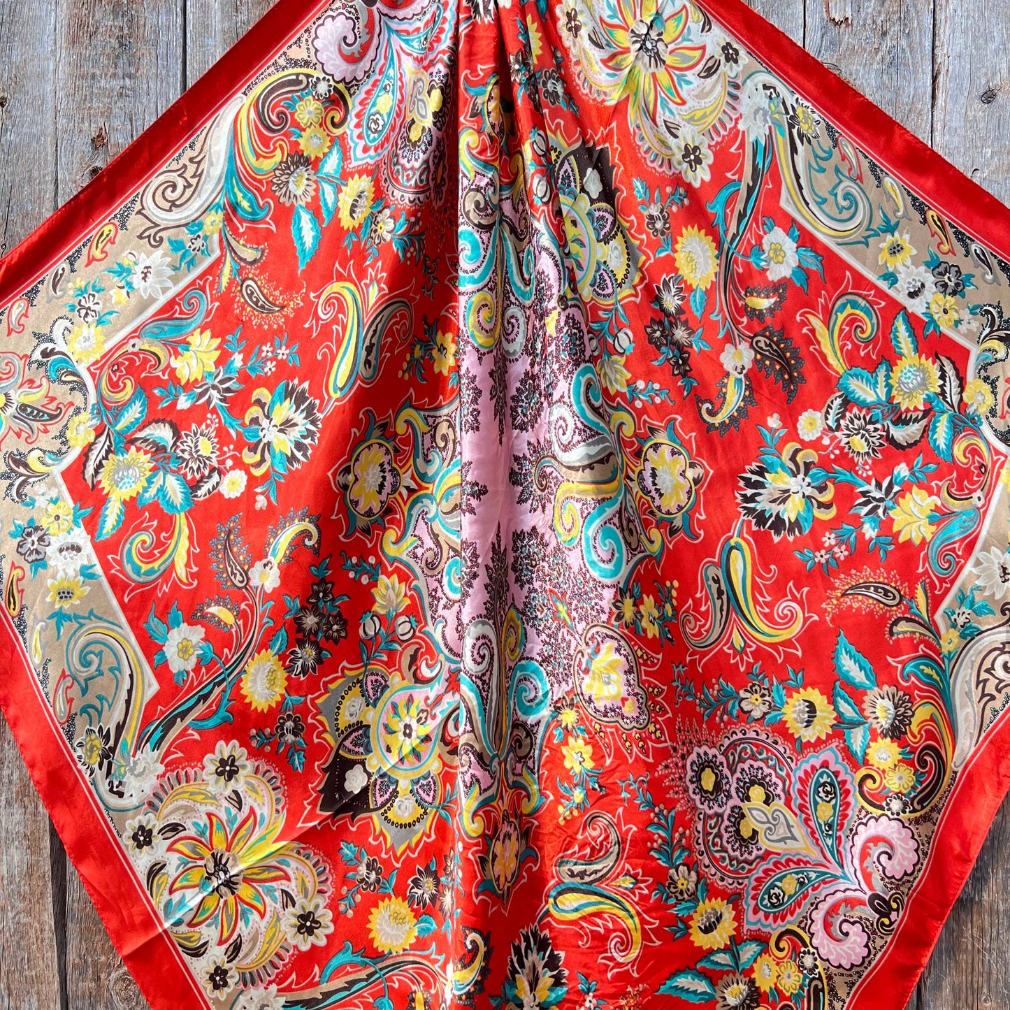 That So 70's Wild Rag/Scarf - Copper,  Fire Opal, Teal,