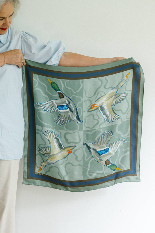 Mallard Duck Silk Scarf