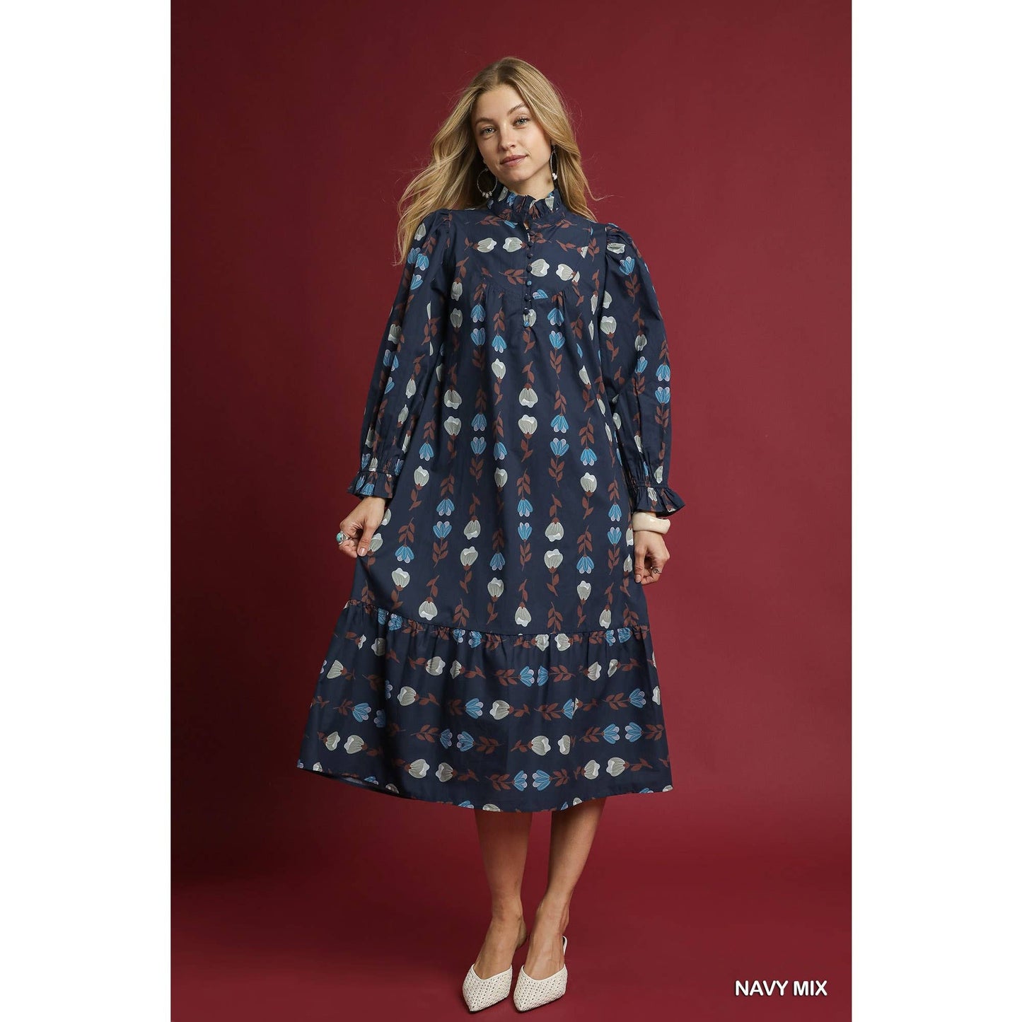 Floral Print Midi Dress