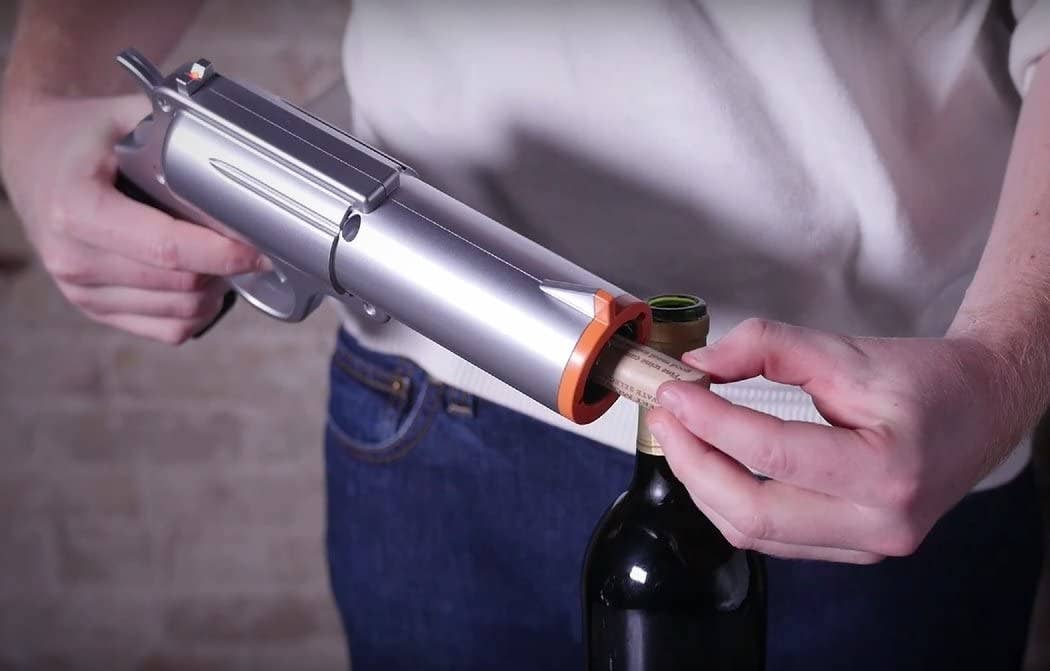 Realtree® Powered Wine Opener Gun, (Silver)