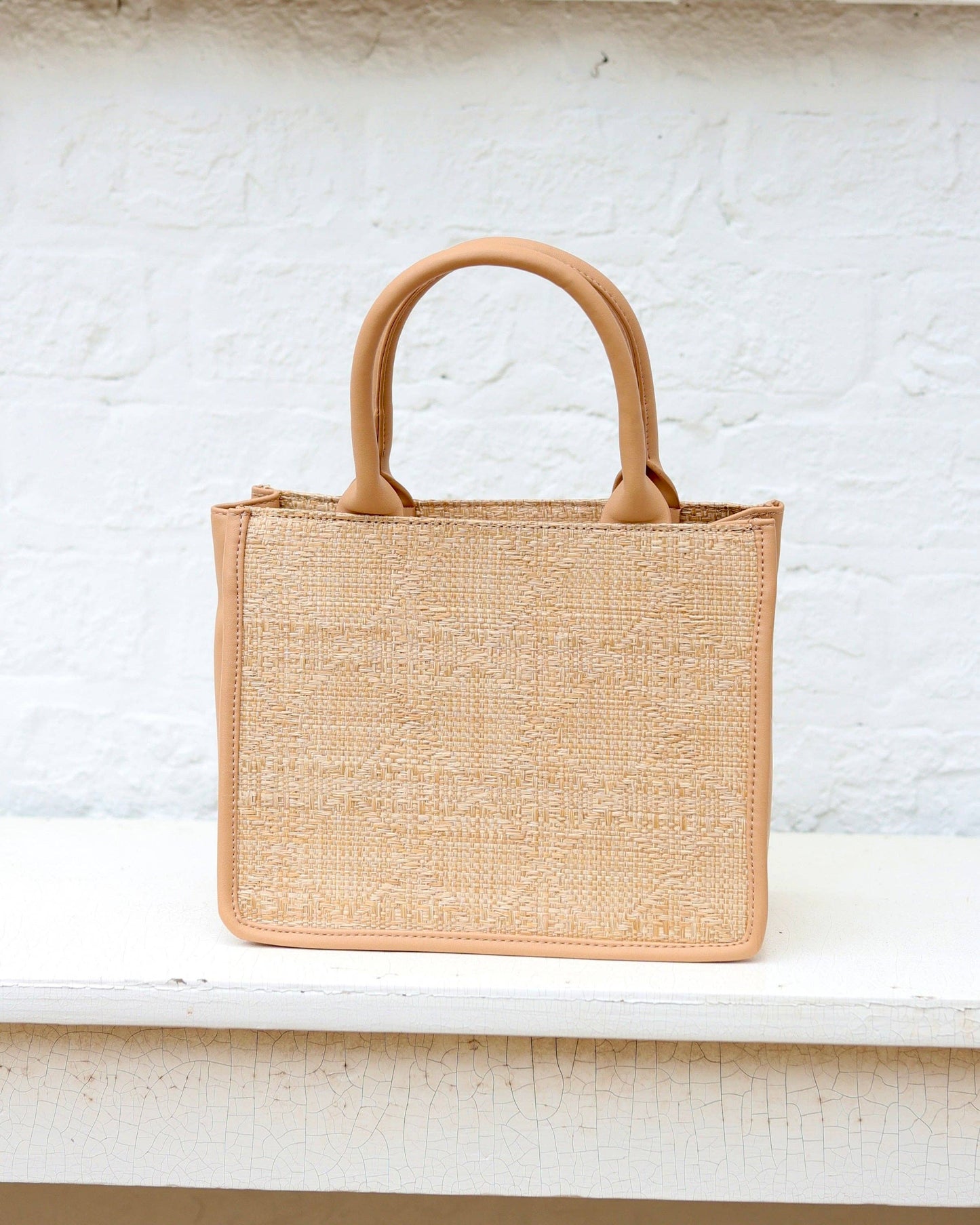 Ricky Mini Tote Natural Lattice