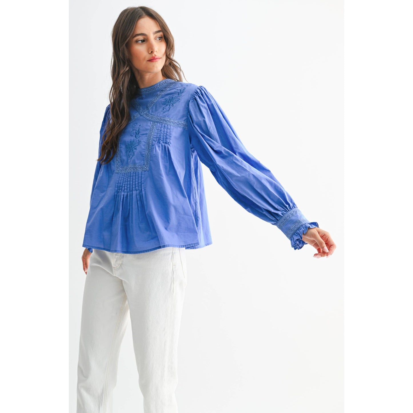 AZURE EMBROIDERED BLOUSE