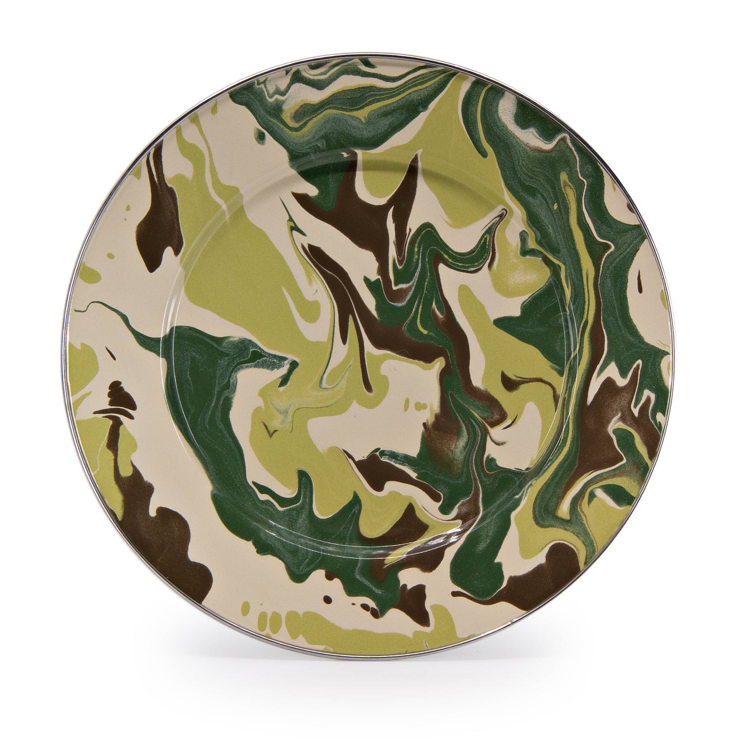 Golden Rabbit Enamelware Camouflage Dinner Plates