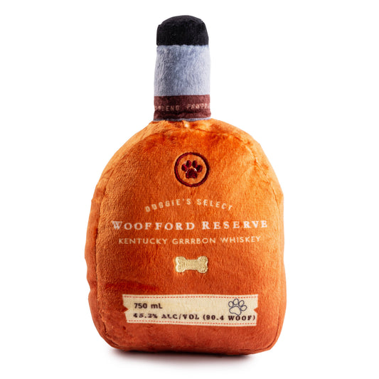 Woofford Reserve Bourbon Plush Squeaker Dog Toy
