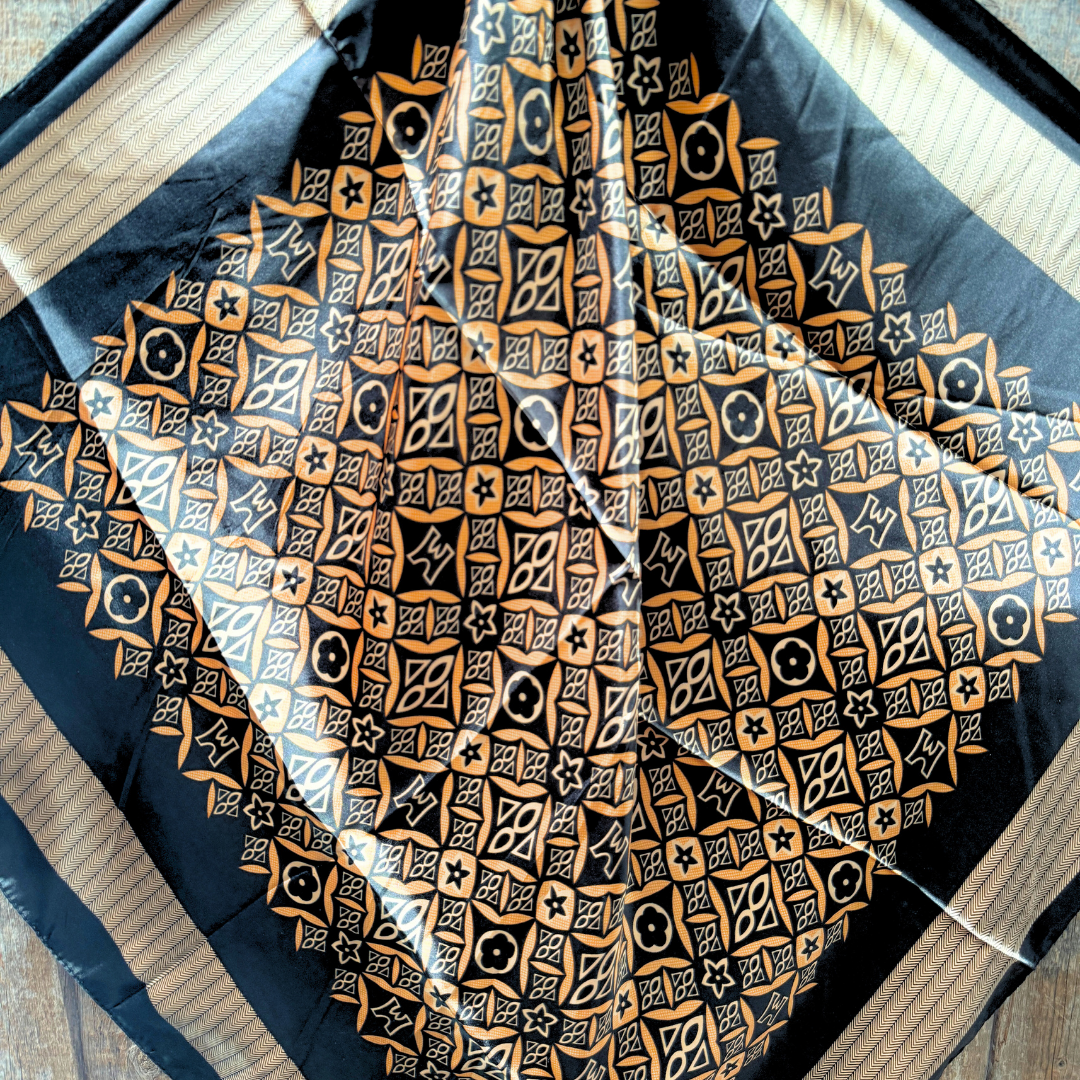Black and Yellow Multi Pattern Wild Rag / Scarf