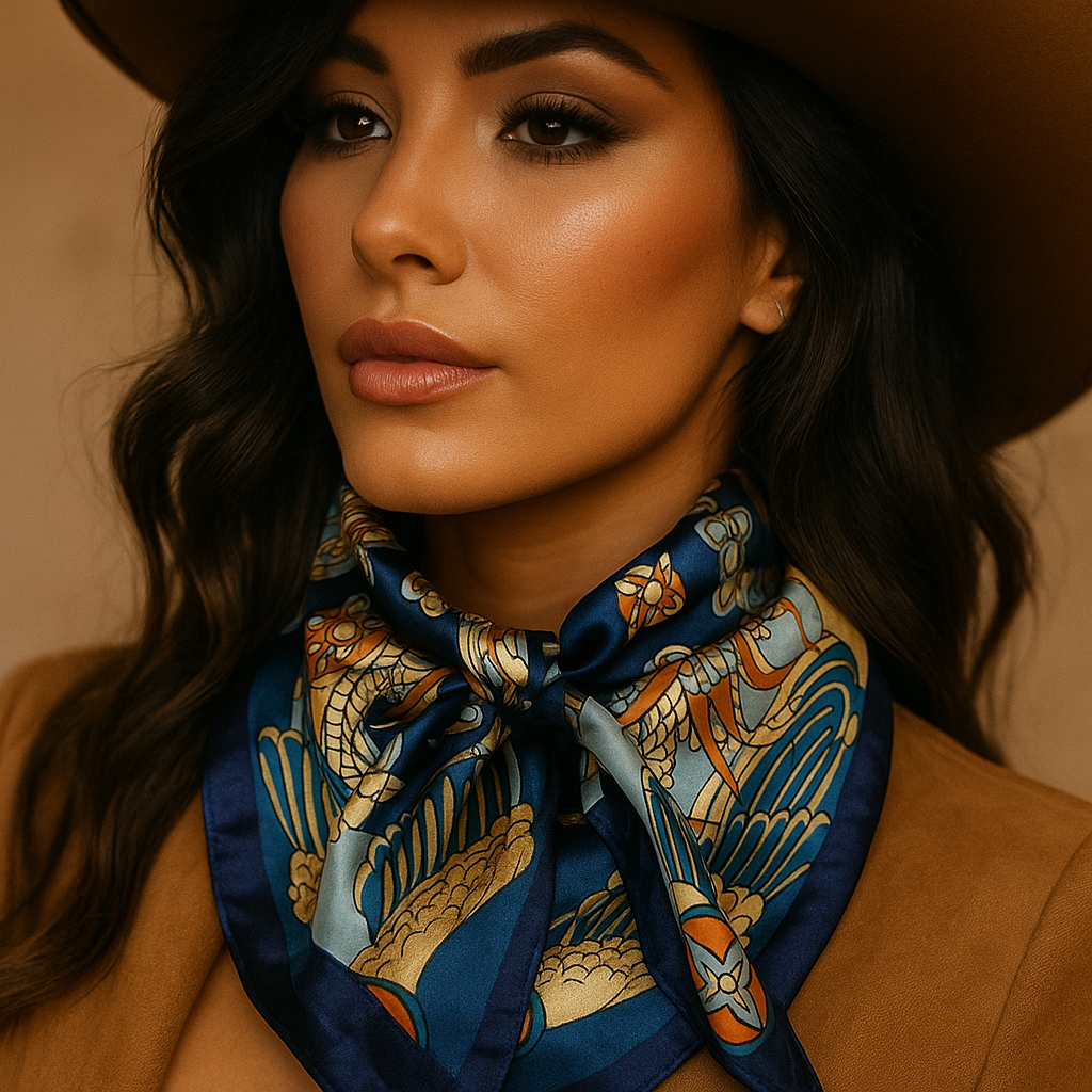 Blue Multi-Floral Wild Rag / Scarf
