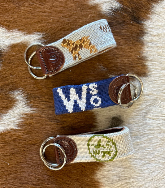 WSO NEEDLLEPOINT KEYCHAINS