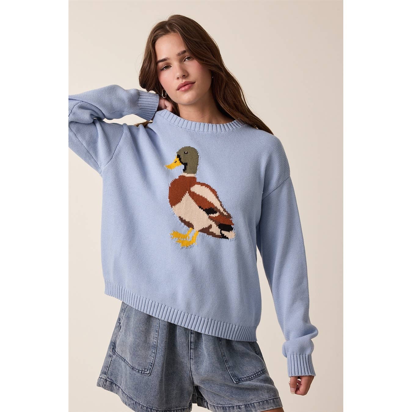 MALLARD DUCK BLUE SWEATER