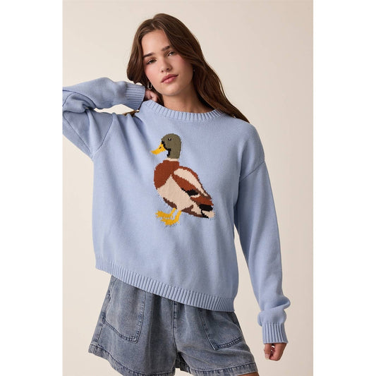 MALLARD DUCK BLUE SWEATER