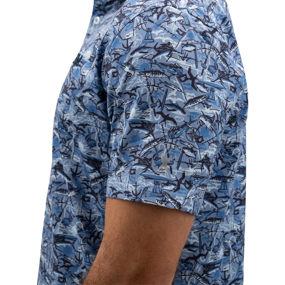 Hurricane Marsh Performance Polo Pelagic Marlin